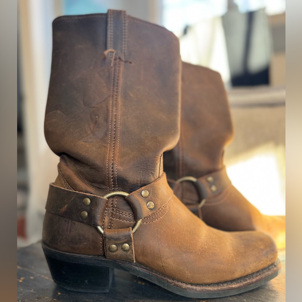 Frye Women's Dark Brown Harness Boots